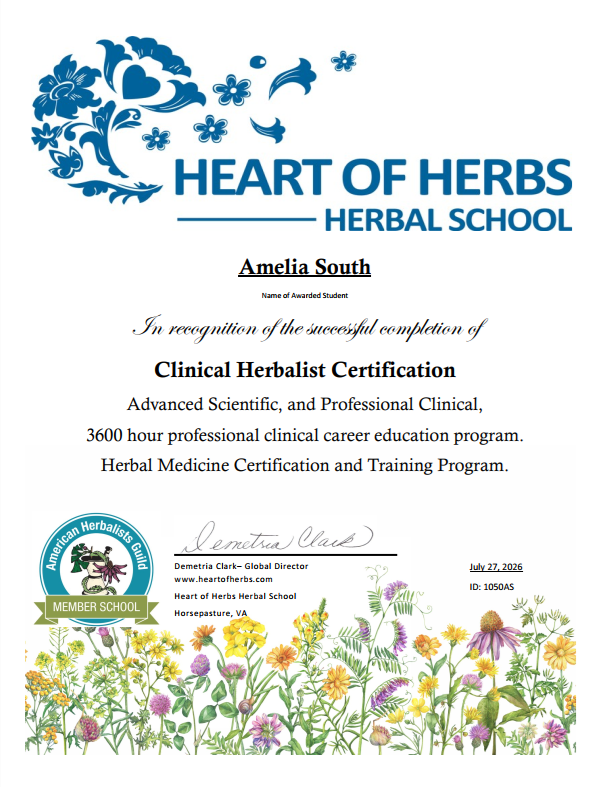 Clinical Herbalist Certification